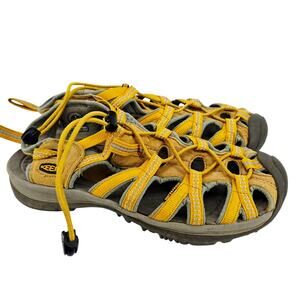Keen Whisper Waterproof Fisherman Sport Sandal Shoe Yellow Gray Size 9 US Gorp